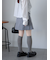 ボックスプリーツミニスカート