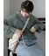 透かし編みニットポロシャツ