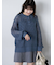 透かし編みニットポロシャツ