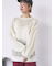 袖ドロスト花柄メッシュニット