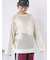 袖ドロスト花柄メッシュニット