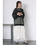 袖ドロスト花柄メッシュニット