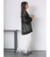 袖ドロスト花柄メッシュニット