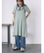 配色透かし編みキャミワンピース