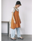 配色透かし編みキャミワンピース