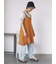 配色透かし編みキャミワンピース