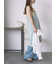 配色透かし編みキャミワンピース