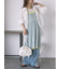 配色透かし編みキャミワンピース