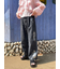 箔プリントワイドデニムパンツ