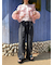 箔プリントワイドデニムパンツ