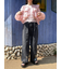 箔プリントワイドデニムパンツ