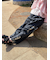 箔プリントワイドデニムパンツ