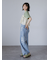 箔プリントワイドデニムパンツ