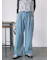 箔プリントワイドデニムパンツ