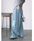 箔プリントワイドデニムパンツ