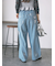 箔プリントワイドデニムパンツ