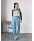 箔プリントワイドデニムパンツ