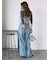 箔プリントワイドデニムパンツ