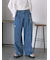 箔プリントワイドデニムパンツ