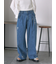 箔プリントワイドデニムパンツ