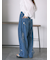 箔プリントワイドデニムパンツ