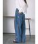 箔プリントワイドデニムパンツ