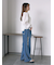 箔プリントワイドデニムパンツ