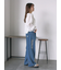 箔プリントワイドデニムパンツ
