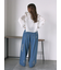 箔プリントワイドデニムパンツ