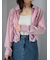 シャーリングジップシャツ