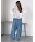 シャーリングジップシャツ
