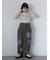 配色メローレースカットソー
