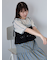 配色メローレースカットソー