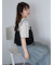 配色メローレースカットソー
