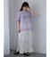 チュール重ねカットソー