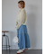 コード刺繍襟付きカーディガン