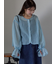 キャンディースリーブシアーブラウス
