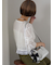 ◎スクエアレースブラウス