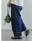 配色ステッチクロスウエストパンツ