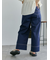 配色ステッチクロスウエストパンツ