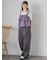 配色ステッチクロスウエストパンツ