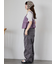 配色ステッチクロスウエストパンツ