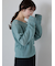 ワンポイント刺繍リブカーディガン