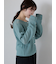 ワンポイント刺繍リブカーディガン