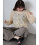ワンポイント刺繍リブカーディガン