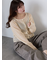 ワンポイント刺繍リブカーディガン