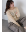 ワンポイント刺繍リブカーディガン