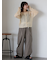 ワンポイント刺繍リブカーディガン