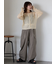 ワンポイント刺繍リブカーディガン