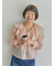 シアーラッフルブラウス